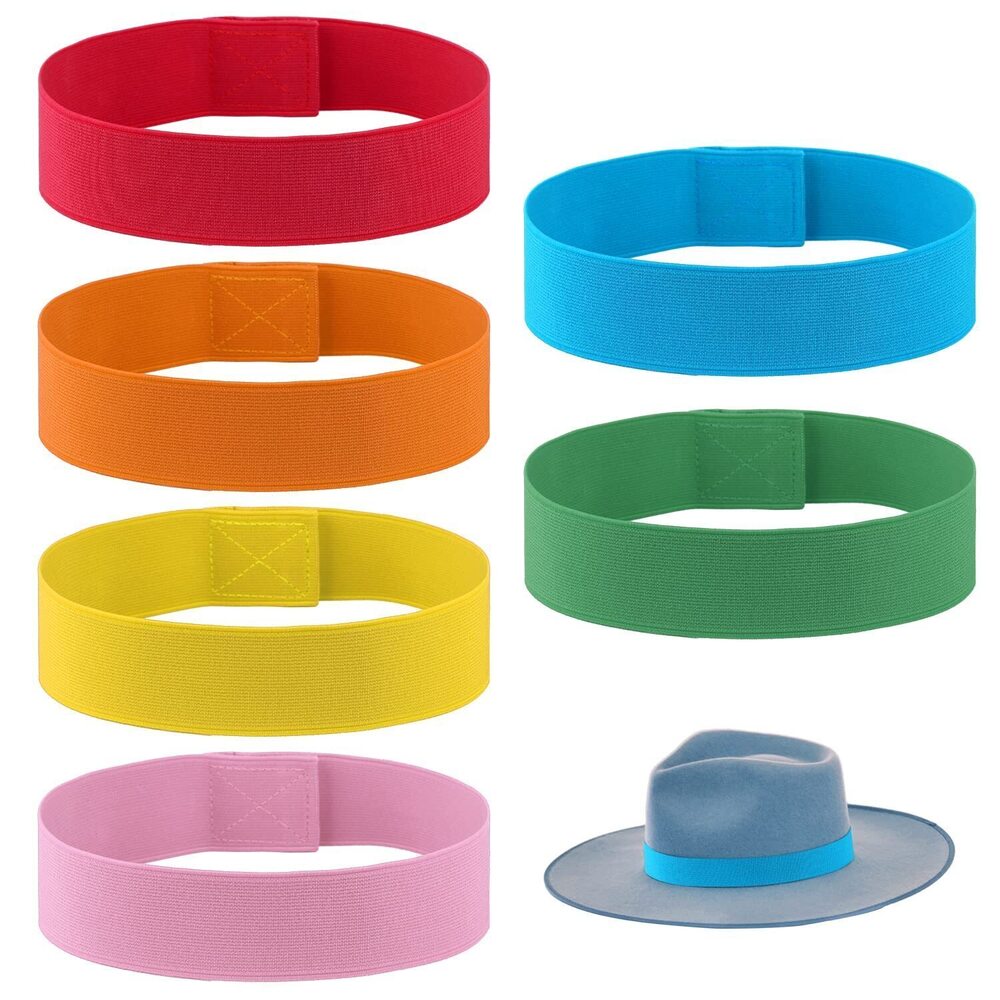 3875 6pcs Cowboy Hat Bands, Adjustable Stretchable Hat Soft Cowboy Hat Band